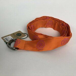 NWT Orange Pink Fabric Ribbon Belt Swirl Pattern by Martinis & More Size Small